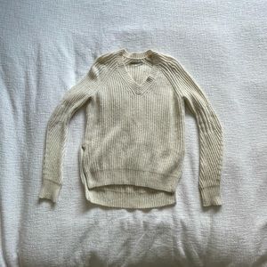 All Saints white v-neck sweater (small)